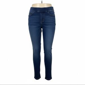 Nine West Size 8 Stretchy Pull-On Elastic Waist Skinny Jeans Indigo